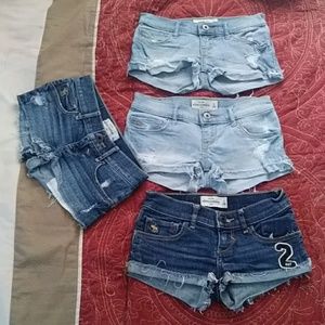 Set of 4 Abercrombie short for girl